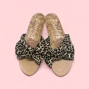 Blowfish Malibu Women’s Animal Print Knotted Bow Slide Sandal